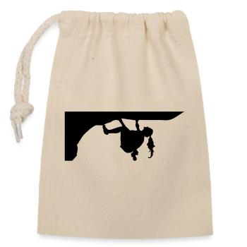Climber - Closable cotton gift bag (14x20cm) - nature - Front