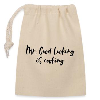 Mr. Good Looking cuisine - pour les chefs sexy - Sac cadeau en coton avec cordon (14 x 20 cm) - nature - Devant