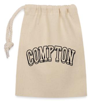 compton shirt - Verschließbarer Geschenkbeutel aus Baumwolle (14x20cm) - Natur - Vorne
