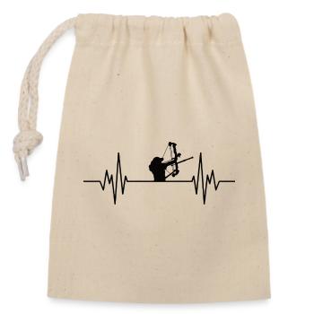 Archery Archery Heartbeat - Closable cotton gift bag (14x20cm) - nature - Front