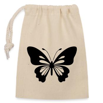 Kleiner Schmetterling - Verschließbarer Geschenkbeutel aus Baumwolle (14x20cm) - Natur - Vorne