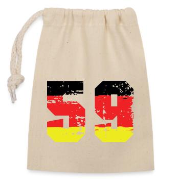 59 Number Germany Jersey - Closable cotton gift bag (14x20cm) - nature - Front