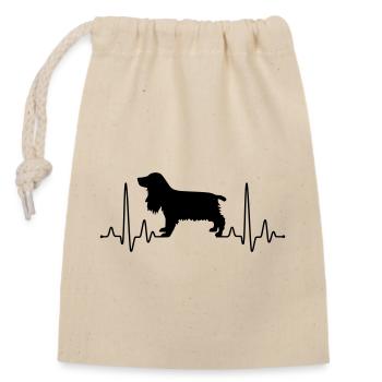 Cocker Spaniel Plus - Sac cadeau en coton avec cordon (14 x 20 cm) - nature - Devant