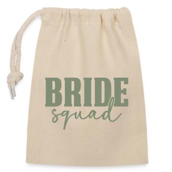 Bride Squad - Closable cotton gift bag (14x20cm) - nature - Front