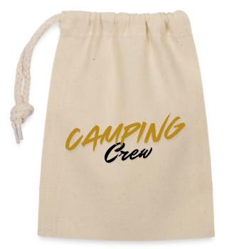 Conception de camping aventureux avec des motifs naturels - Sac cadeau en coton avec cordon (14 x 20 cm) - nature - Devant