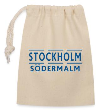 Stockholm Södermalm - Closable cotton gift bag (14x20cm) - nature - Front