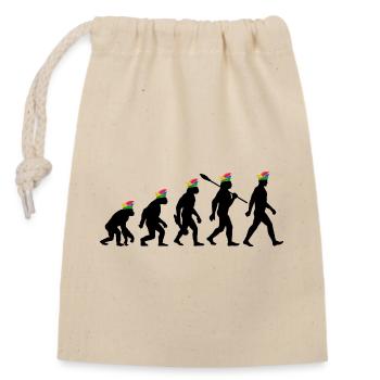 Homo Carnival | Évolution des Fous, Engraissé - Sac cadeau en coton avec cordon (14 x 20 cm) - nature - Devant