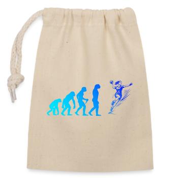 Message clair de handball pour les femmes - Sac cadeau en coton avec cordon (14 x 20 cm) - nature - Devant
