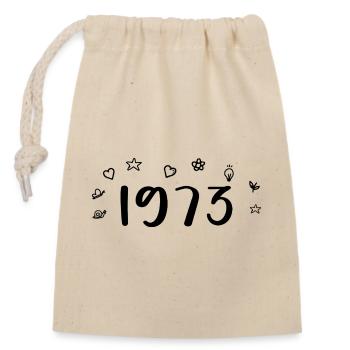 1973 Jubiläum 1973 Retro 1973 - Verschließbarer Geschenkbeutel aus Baumwolle (14x20cm) - Natur - Vorne