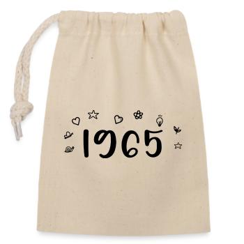 1965 Anniversaire 1965 Retro 1965 - Sac cadeau en coton avec cordon (14 x 20 cm) - nature - Devant