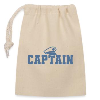 Kapitän Bootsfahrer Sailor Sailing Nautical Boat - Verschließbarer Geschenkbeutel aus Baumwolle (14x20cm) - Natur - Vorne