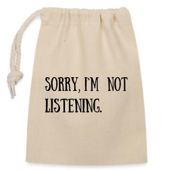 Funny Sarcastic Cool Quotes - Closable cotton gift bag (14x20cm) - nature - Front