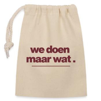 Let's just do some typography - Closable cotton gift bag (14x20cm) - nature - Front