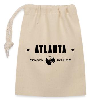 Atlanta Georgia Coordinates Planet Earth - Closable cotton gift bag (14x20cm) - nature - Front