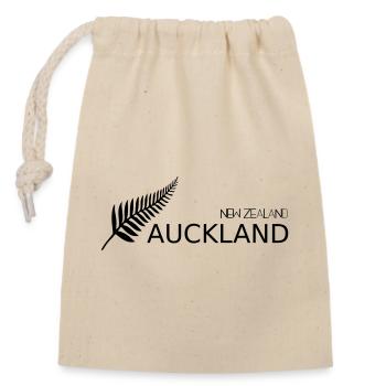 Ville des Voiles Auckland Nouvelle-Zélande - Sac cadeau en coton avec cordon (14 x 20 cm) - nature - Devant