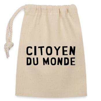 revolution / paix / peuple / voyage / écolo / - Sac cadeau en coton avec cordon (14 x 20 cm) - nature - Devant
