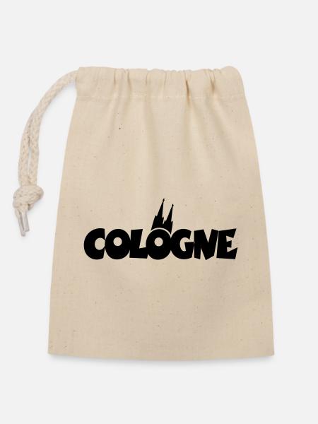 Cologne Kölner Dom Köln - Verschließbarer Geschenkbeutel aus Baumwolle (14x20cm) - Natur