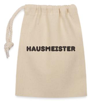 Hausmeister Hausmeisterei - Verschließbarer Geschenkbeutel aus Baumwolle (14x20cm) - Natur - Vorne