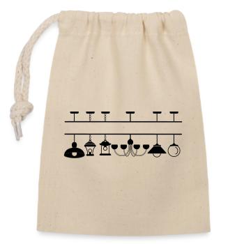 Collection of pendant lights and lights - Closable cotton gift bag (14x20cm) - nature - Front