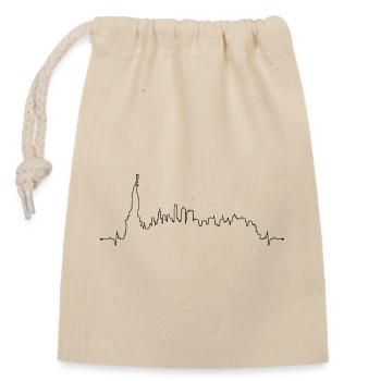 design_missing_request - Closable cotton gift bag (14x20cm) - nature - Front