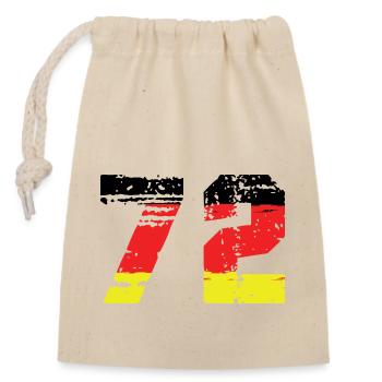 72 Number Germany Jersey - Closable cotton gift bag (14x20cm) - nature - Front