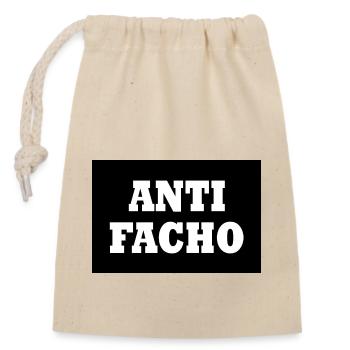 Anti facho - Sac cadeau en coton avec cordon (14 x 20 cm) - nature - Devant
