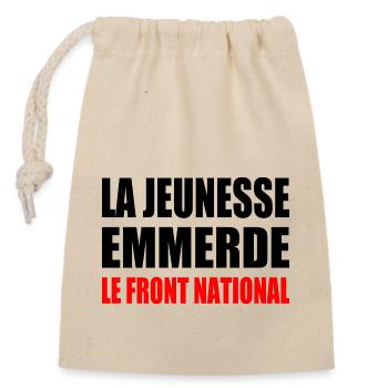 Fuck the National Front - Closable cotton gift bag (14x20cm) - nature - Front