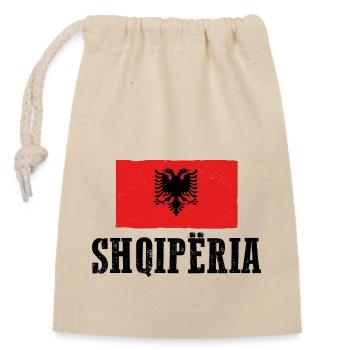 Albaner Albanisch Albanien - Verschließbarer Geschenkbeutel aus Baumwolle (14x20cm) - Natur - Vorne