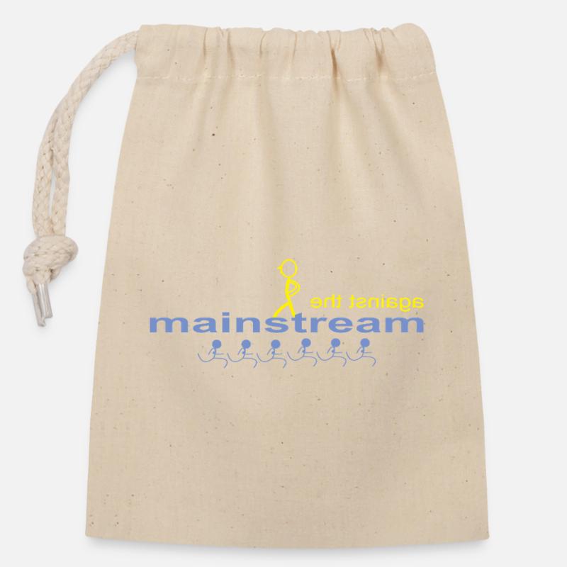 against_the_mainstream - Sac cadeau en coton avec cordon (14 x 20 cm) - nature