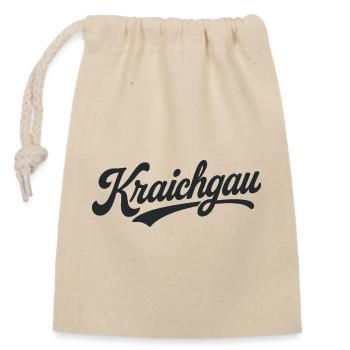 Kraichgau Region lettering - Closable cotton gift bag (14x20cm) - nature - Front