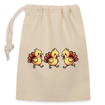 Thanksgiving Truthahn Baby - Verschließbarer Geschenkbeutel aus Baumwolle (14x20cm) - Natur - Vorne