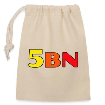 5BN Color Explosion Block Letters - Closable cotton gift bag (14x20cm) - nature - Front