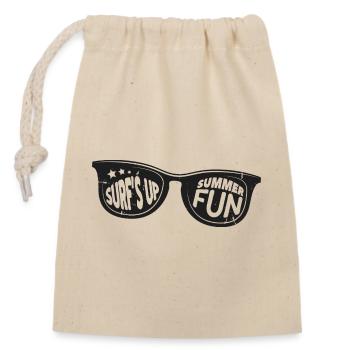 Fun Surf's Up Sommer Sonnenbrille Vintage - Verschließbarer Geschenkbeutel aus Baumwolle (14x20cm) - Natur - Vorne