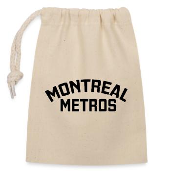 Montrealer Metropolen - Verschließbarer Geschenkbeutel aus Baumwolle (14x20cm) - Natur - Vorne