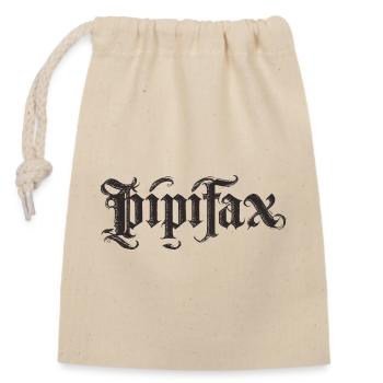pipifax - Verschließbarer Geschenkbeutel aus Baumwolle (14x20cm) - Natur - Vorne