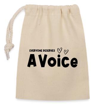 Tout le monde mérite un orthophoniste en orthophonie vocale - Sac cadeau en coton avec cordon (14 x 20 cm) - nature - Devant
