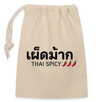 Thai Spicy - Verschließbarer Geschenkbeutel aus Baumwolle (14x20cm) - Natur - Vorne