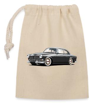 serie 120 custom gris - Sac cadeau en coton avec cordon (14 x 20 cm) - nature - Devant