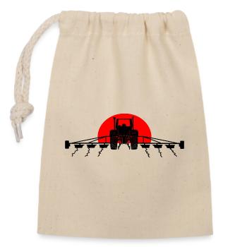 Tractor sunset - Closable cotton gift bag (14x20cm) - nature - Front