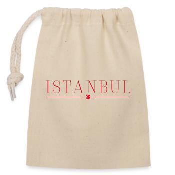 J’adore Istanbul - Sac cadeau en coton avec cordon (14 x 20 cm) - nature - Devant