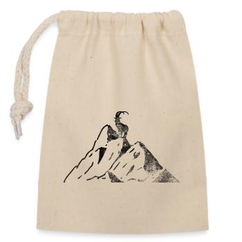 Goat - Mountain - (5) - Closable cotton gift bag (14x20cm) - nature - Front