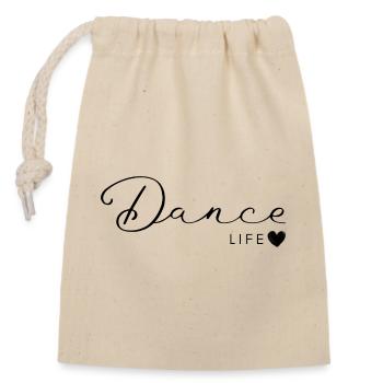 Dance Life - Verschließbarer Geschenkbeutel aus Baumwolle (14x20cm) - Natur - Vorne