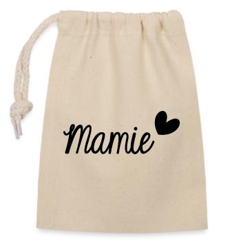 MAMIE - Sac cadeau en coton avec cordon (14 x 20 cm) - nature - Devant