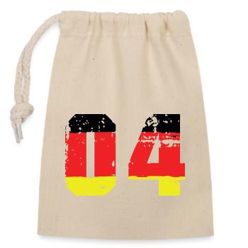 4 Number Germany Jersey - Closable cotton gift bag (14x20cm) - nature - Front