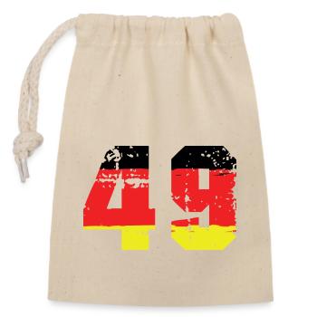 49 Number Germany Jersey - Closable cotton gift bag (14x20cm) - nature - Front