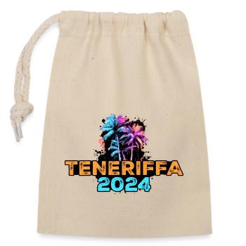 Tournée Tenerife 2024 - Sac cadeau en coton avec cordon (14 x 20 cm) - nature - Devant