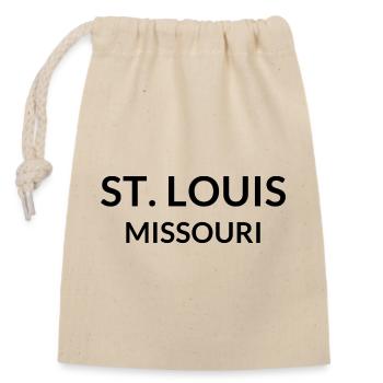 St. Louis Missouri USA - Closable cotton gift bag (14x20cm) - nature - Front