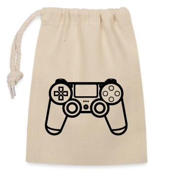 Controller für Videospiele - Verschließbarer Geschenkbeutel aus Baumwolle (14x20cm) - Natur - Vorne