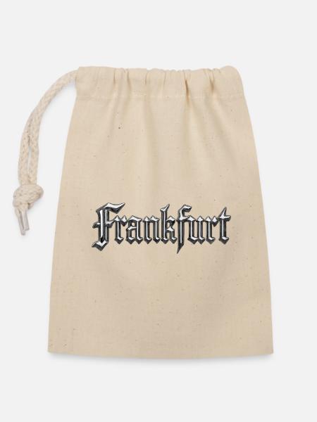 Frankfurt Gothic Chrome - Verschließbarer Geschenkbeutel aus Baumwolle (14x20cm) - Natur
