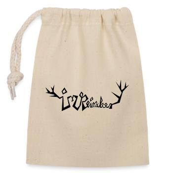 I love Reindeer - Verschließbarer Geschenkbeutel aus Baumwolle (14x20cm) - Natur - Vorne